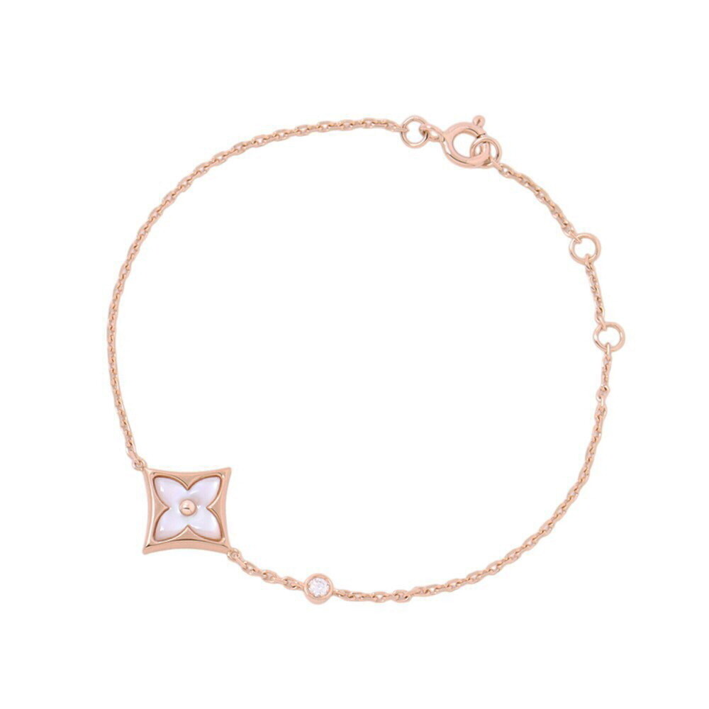Louis Vuitton Star Blossom BB Bracelet, Pink Mother-of-Pearl, 1 Diamond (appr...